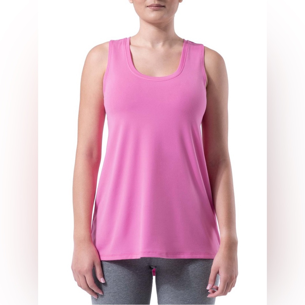 Women's Core Active Racerback Tank. Color: Tropical pink